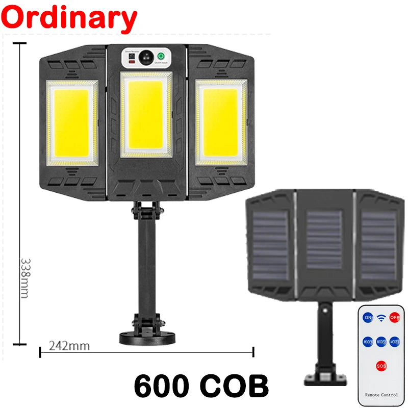 800 LED Super Bright Outdoor Solar Street Lamp Motion Sensor Waterproof Solar Power Lights Yard Country House Garden Wall Light