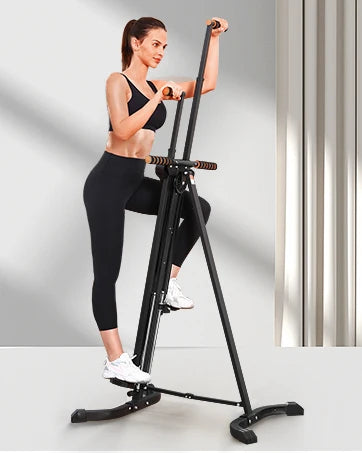 Climber Exercise Machine for Home Gym with 4 Metal Guide Rails Folding Exercise Climber Cardio Workout Machine 5-Level Heights S