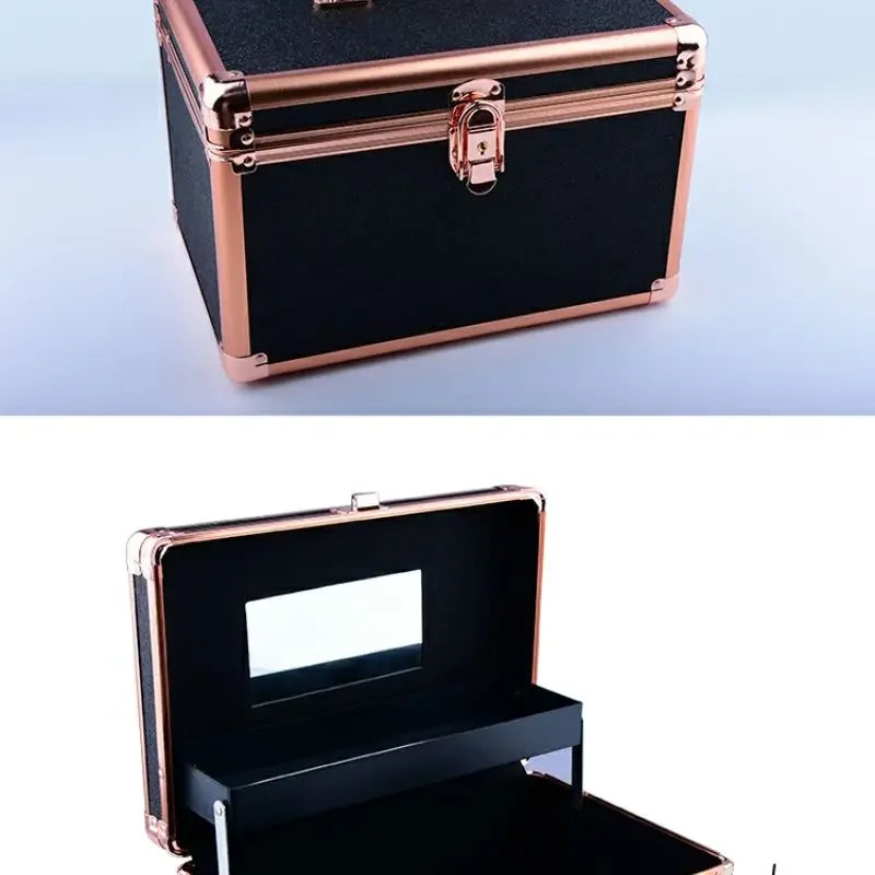 2024 New Professional Brand Makeup Box Artist Beauty Cosmetic Cases Make Up Bag Tattoo Nail Multilayer Toolbox Storage Organizer