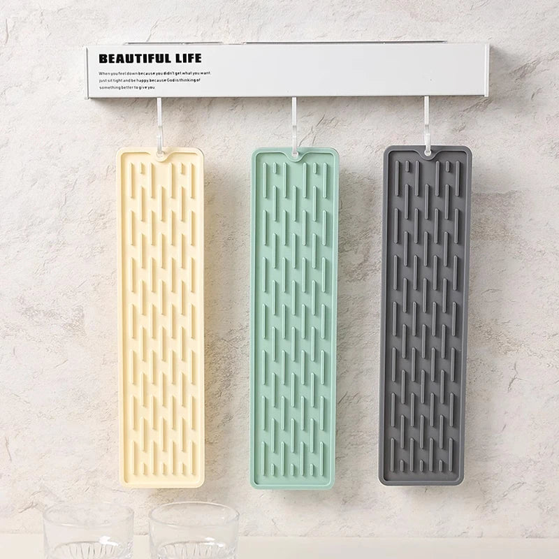 Silicone Dish Drying Mat Anti Slip Sink Tray Countertop Mat Organizer Kitchenware Protection Mat Storage Rack Kitchen Supplies