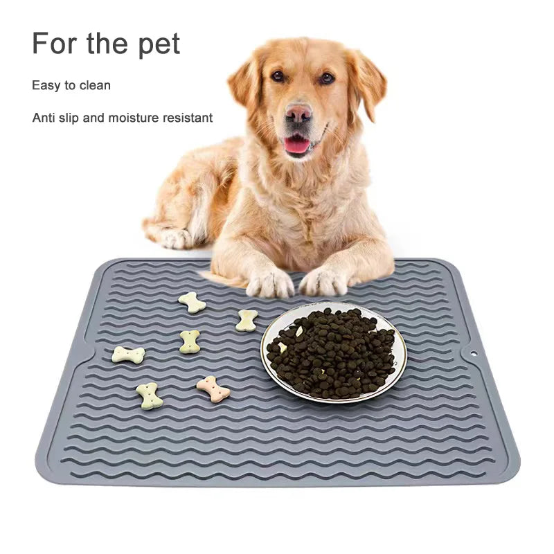 Silicone drying mat, silicone tableware drying mat, heat-resistant and non slip mat, dining table mat, kitchen drainage mat