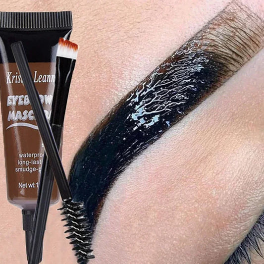 Waterproof Eyebrow Cream with Eyebrow Brush Natural Eyebrow Enhancers Gel Long Lasting Black Brown Wild Eyebrows Tinted Makeup