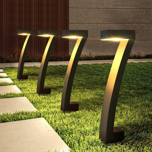 4pcs Led Solar Garden Lights Outdoor Waterproof Auto On/Off LED Lamp Solar Powered Driveway Lights For Pathway Backyard Lawn