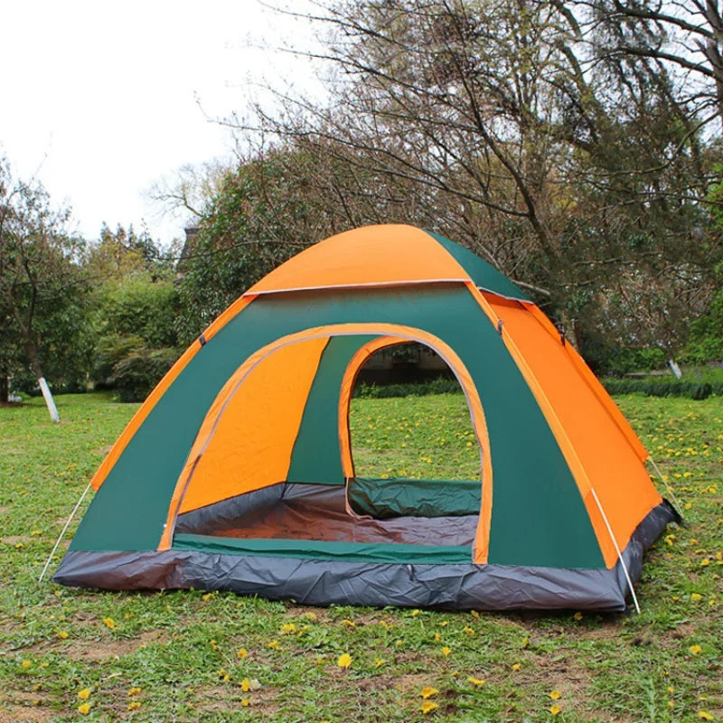 Portable Hand Throwing Tent Outdoor Camping Folding Fully Automatic Tent 3-4 People Beach Easy Quick Opening Two People