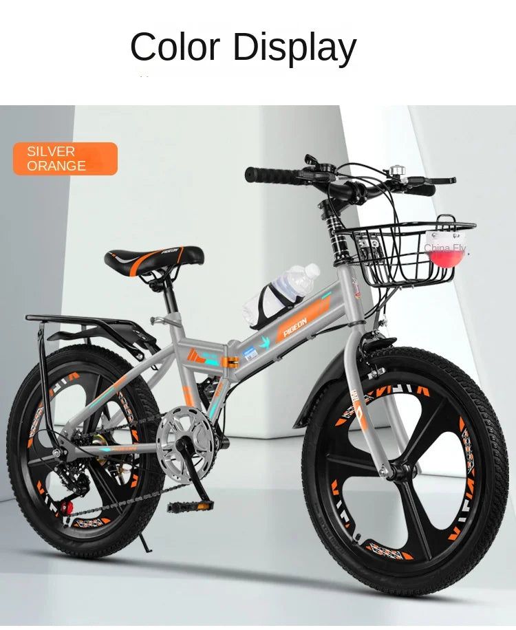 FJ Classic And Exquisite Children's Bicycles Mountain Bikes 6-18 Year Old Folding Variable Speed Single Speed Children's Bicycle