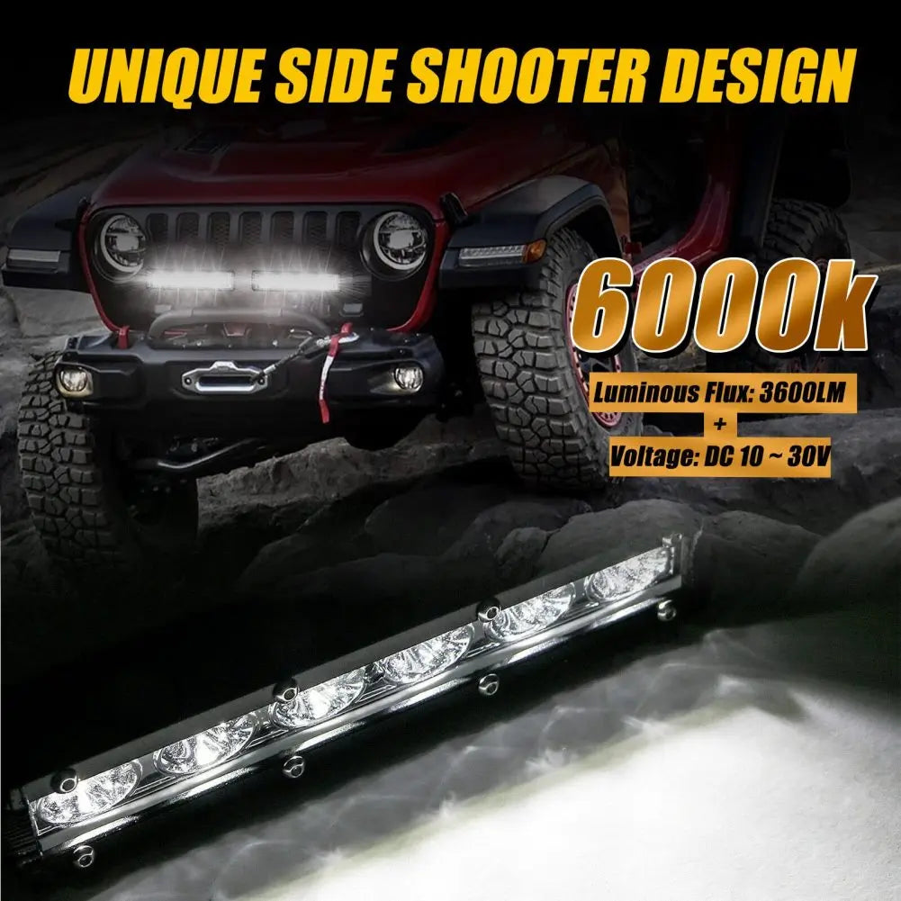 7Inch Spotlight Led Work Light Bar Lamp 18W 3600LM 6000K Driving Fog Light for Off Road Vehicle 4WD Car Truck Black