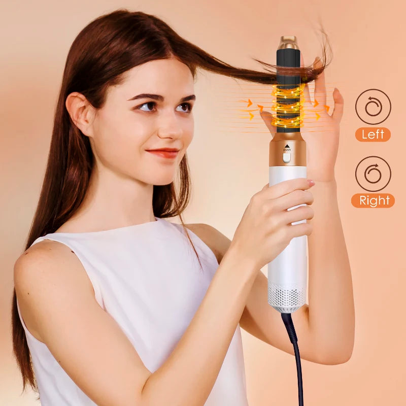 Hair Dryer 5 In 1  Hot Air Comb Curlers With Diffuser  Electric Blow Dryer Professional Complete   Multifunctional Hot Air Brush