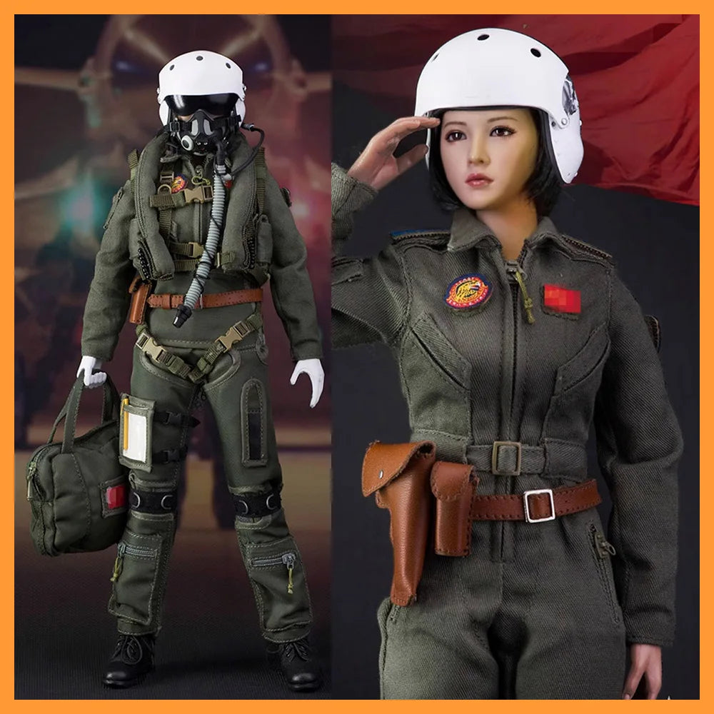 In Stock FLAGSET FS-73006 1/6 Collectible Chinese Women's Air Force 12'' Female Soldier Action Figure Model Full Set Model Toys