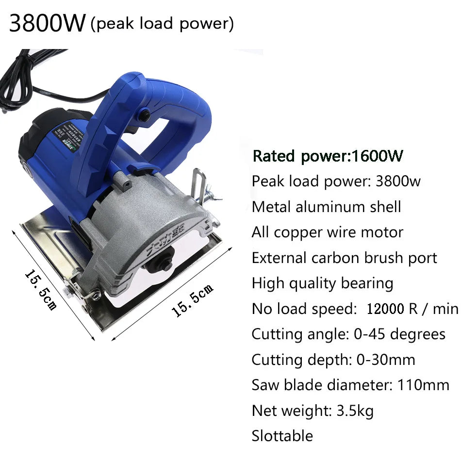 220V Multifunctional Electric Circular Saw Tools Wood Metal Marble Tile Brick Household High Power Cutting Machine