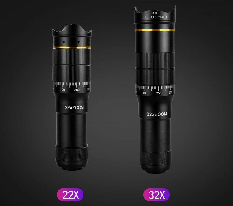 32X Telescope For Phone Mobile Photography Lens Zoom For Cell Camera For iPhone Zoom Mobile Lens Microscope For Phone Lenses