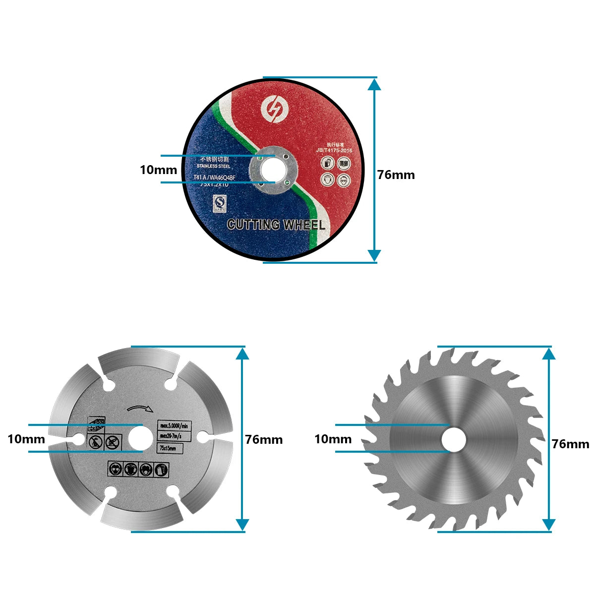 Gisam 76mm Brushless Angle Grinder Grinding Cutting Machine Circle Saw Electric Angle Grinder Power Tools for Makita 18V Battery