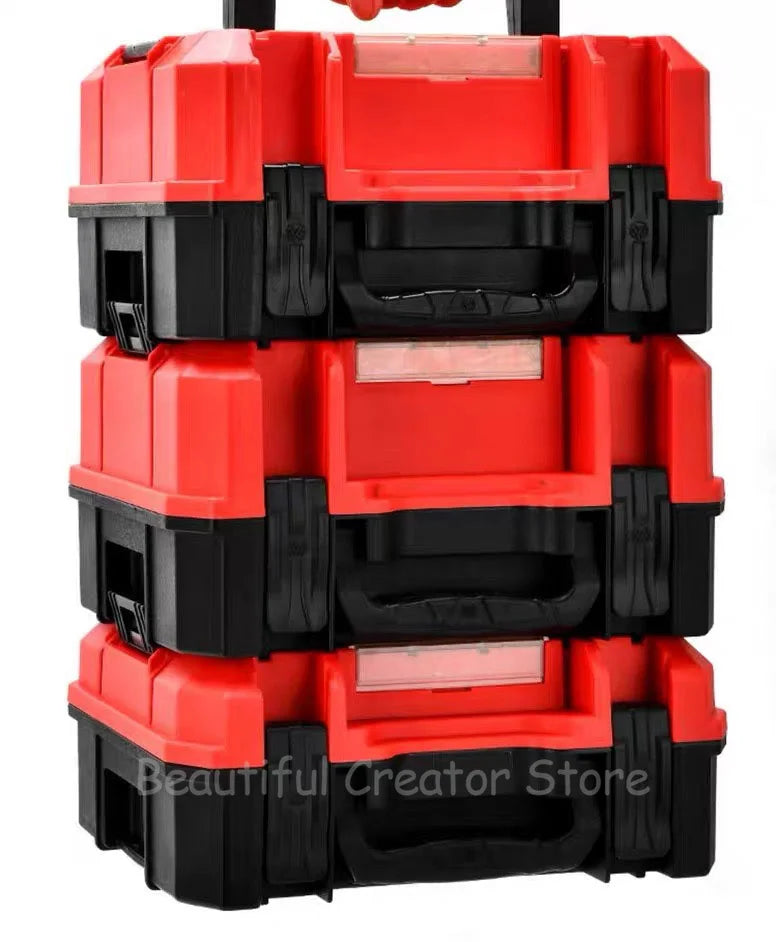 Multifunctional Tool Box Plastic Stacked Toolbox Organizer Suitcase Tool Storage Hard case Portable Large Capacity Toolbox