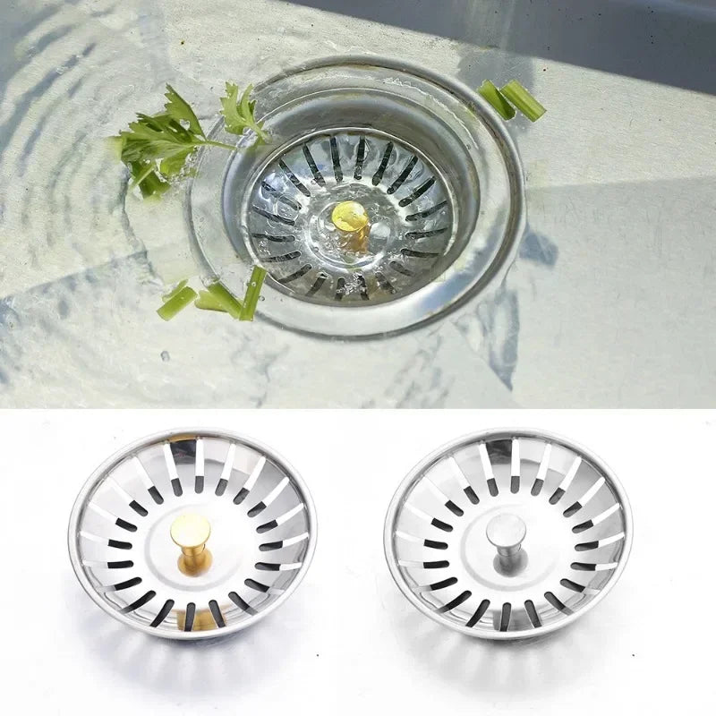 Stainless Steel Pool Bathtub Hair Catcher Stopper Bathroom Sink Strainer Waste Sink Filter Plug Kitchen Sink Accessories Tools