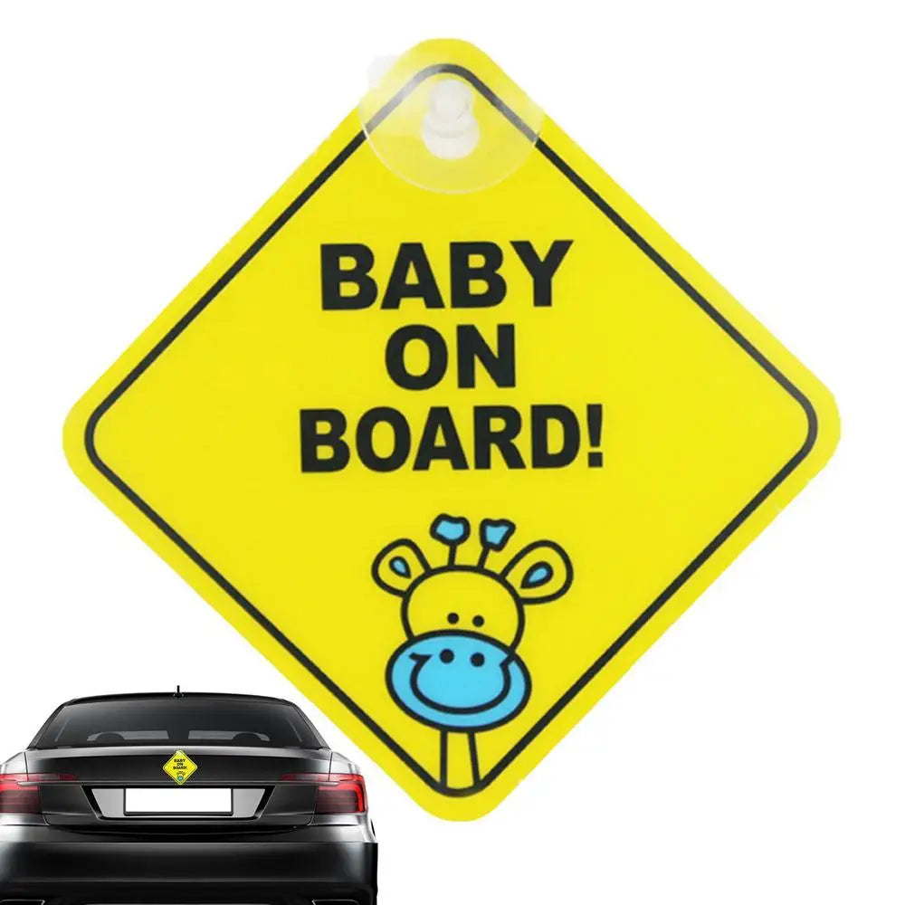 Baby On Board BABY IN CAR PVC Stickers Safety Reflective Tuning Cartoon Window Decals Automobiles Personalized Ornaments