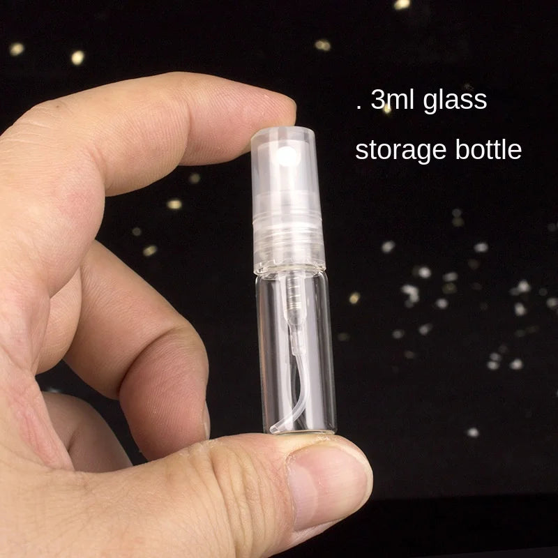 5pcs/pack 2ML/3ML/5ML/10ML Wholesale Transparent Mini Portable Perfume Separate Bottling Trial Filling Sample Empty Bottle Spray