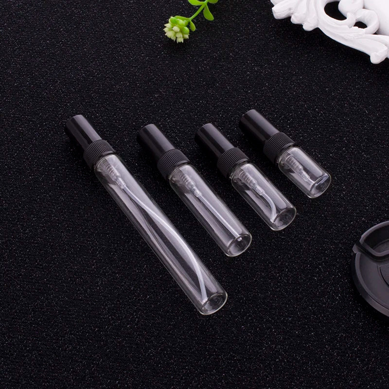 5pcs/pack 2ML 3ML 5ML 10ML Clear Mini Perfume Glass Bottle Empty Cosmetics Bottle Sample Test Tube Thin Glass Vials Amber