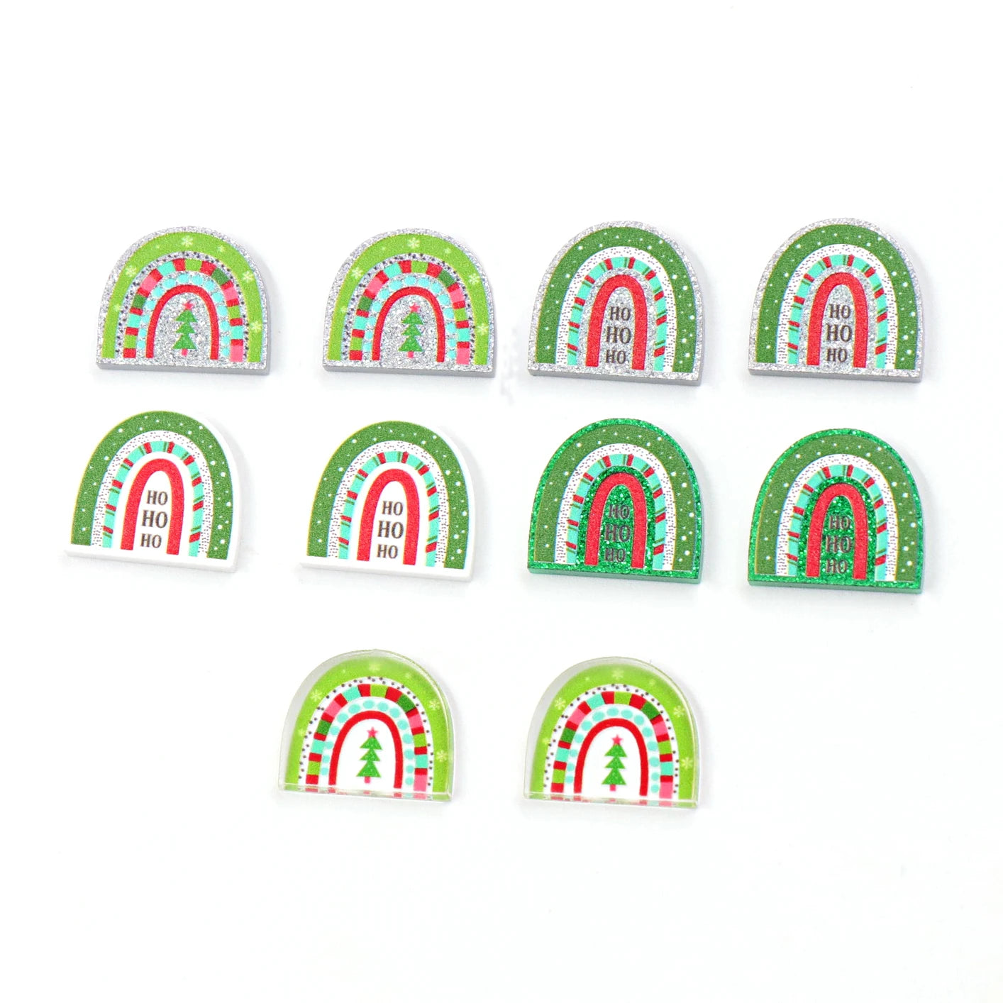 Set of 10 18mm New product CN Christmas Tree Cakes cute Acrylic Findings