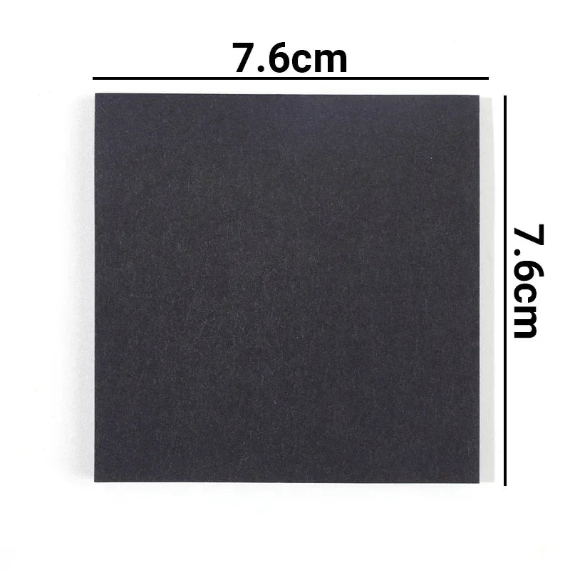 50 Sheets Solid Black Sticky Notes Self-Stick Notes Pads Posted It for Office School Stationary 50 Sheets Simple Black Memo Pad