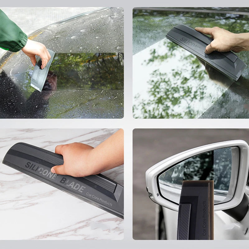 Soft Silicone Handy Squeegee Non-Scratch Water Window Wiper Drying Blade Clean Scraping Car Wash Tool Auto Detailing Accessories