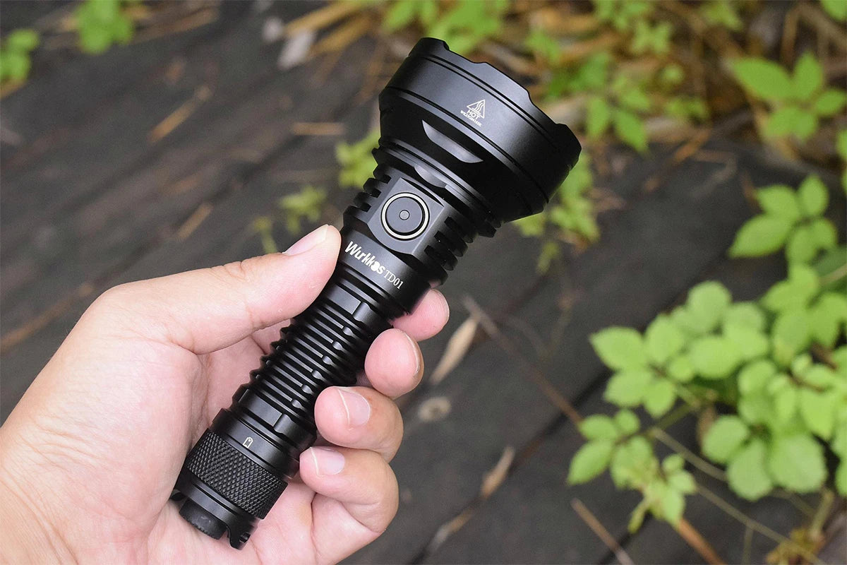 Wurkkos TD01 21700 Rechargeable Tactical Flashlight LED USB-C 2200Lm Torch PMMA Lens Throw 1039M IPX8 Waterproof EDC Tail Switch