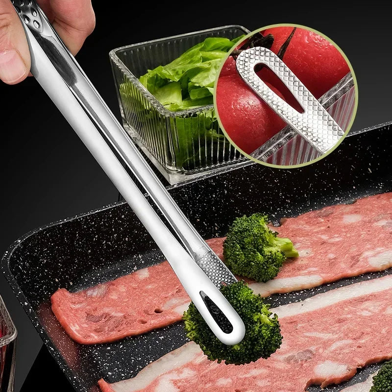 2024 Hot Kitchen Tongs Stainless Steel Barbecue Tongs Clip BBQ Grill Meat Tongs Cooking Tweezers for Food Utensils Kitchen Tools