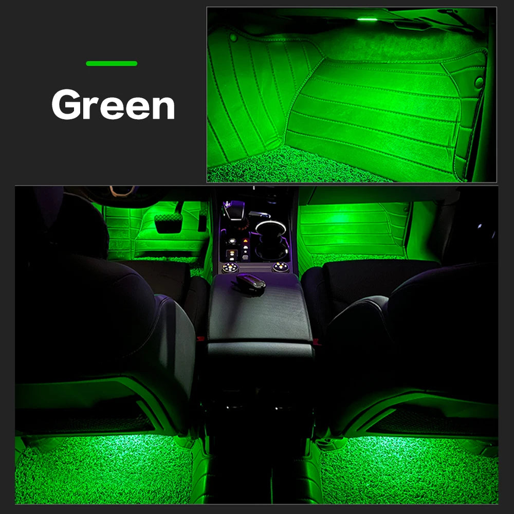 LED Car Footwell Light Bulb Interior Atmosphere Lamp Decorative Accessories For VW Tiguan MK1 MK2 2007- 2022 2021 2020 2019 2018