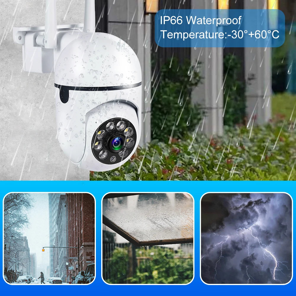 1080P 4PCS Outdoor Camera CCTV IP Wifi Surveillance Camera Waterproof Security Protection Wireless Home Monitor Track Alarm 360°