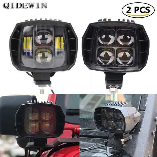 LED Ultra Strong Spotlight Floodlight Automotive Headlamps Work Lights for Vehicles Truck Off-road Lens Auxiliary Light For Jeep