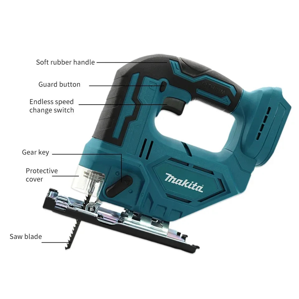 Original Makita DJV184Z Brushless Jig Saw Cordless LXT 18V Lithium Top Handle 340W Electric Saw   Power Tools Wood DJV182Z