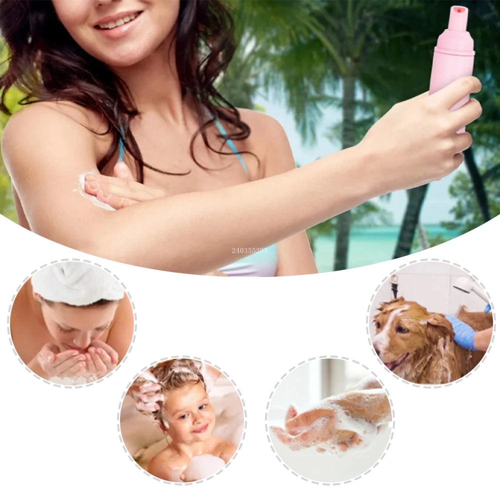 6Pcs 60ml Plastic Foam Pump Bottle Empty Face Eyelashes Cosmetic Bottle Cleaner Soap Dispenser for Cleaning Foam Bottle