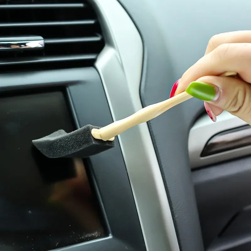 Car Air Outlet Sponge Cleaning Brush Interior Detailing Dust Removal Brushes Conditioner Grille Cleaner Brush Auto Accessories