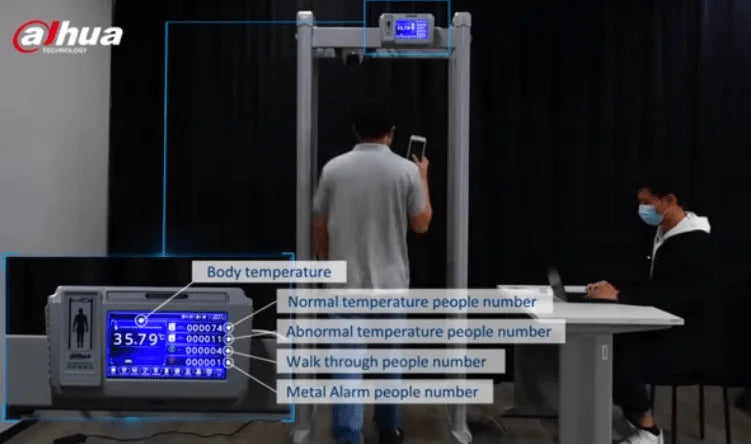 Dahua DHI-ISC-D206 Portable Airport Walk-through Security Doors Frame Detection Metal Detectors Safty Gate