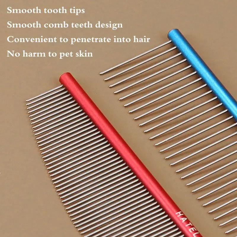 Ultra-light Pet Comb Aviation Aluminum Comb Dog High-end Grooming Comb Cat Dogs Cleaning Brush Pin Comb Hair Brush Dropshipping