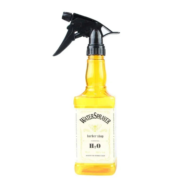 3 Colors 500ml Hairdressing Spray Bottle Retro Whiskey Oil Head Watering Can Water Sprayer Professional Salon Barber Hair Tool