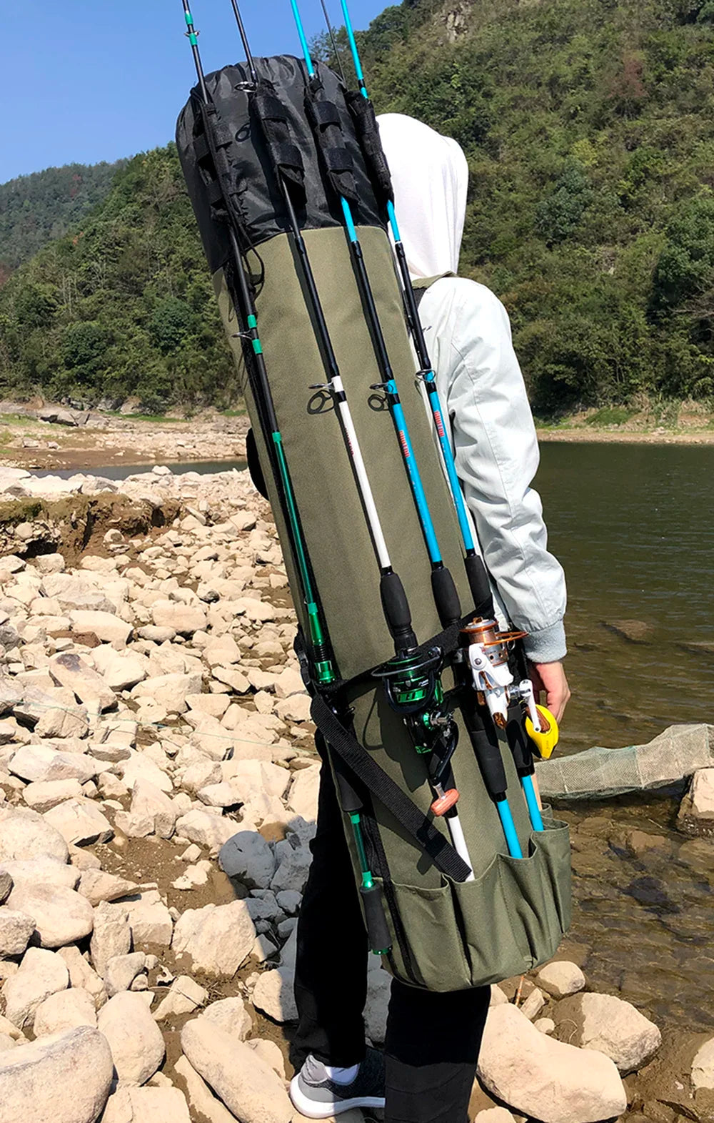 Adjustable Strap Fishing Multifunction Case Fishing Bag Fishing Rod Outdoor Fishing Rod Storage Bags Travel Carry Case Pesca