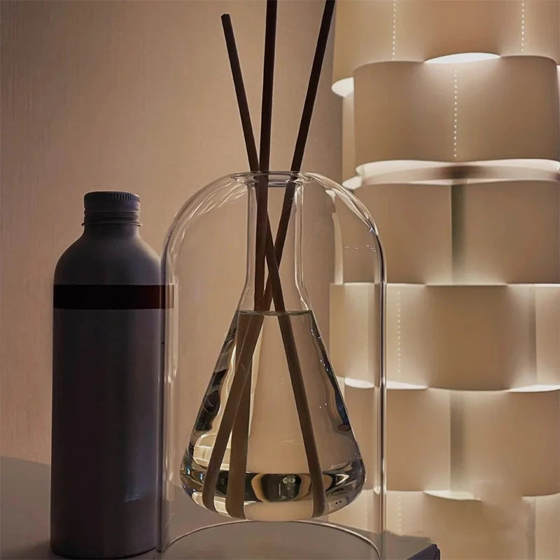 130ml Aromatherapy Diffuser Bottle Transaprent Glass Essential Oil Bottles with Fragrance Stick Home Storage Containers Bottle