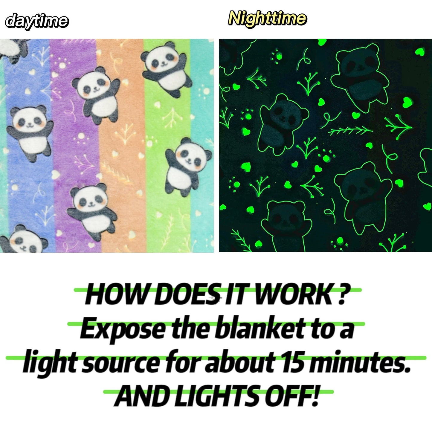 1pc Soft and Luminous Panda Flannel Throw Blanket for Bed, Sofa, and Travel - Perfect Gift for Kids and Adults