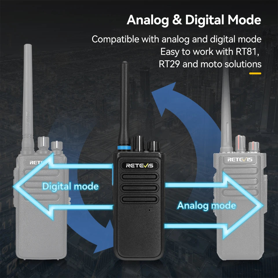 Retevis P1 DMR Digital Walkie Talkie Long Range Communication Radio Professional Walkie-Talkie UHF DMR Two-way Radio Transceiver