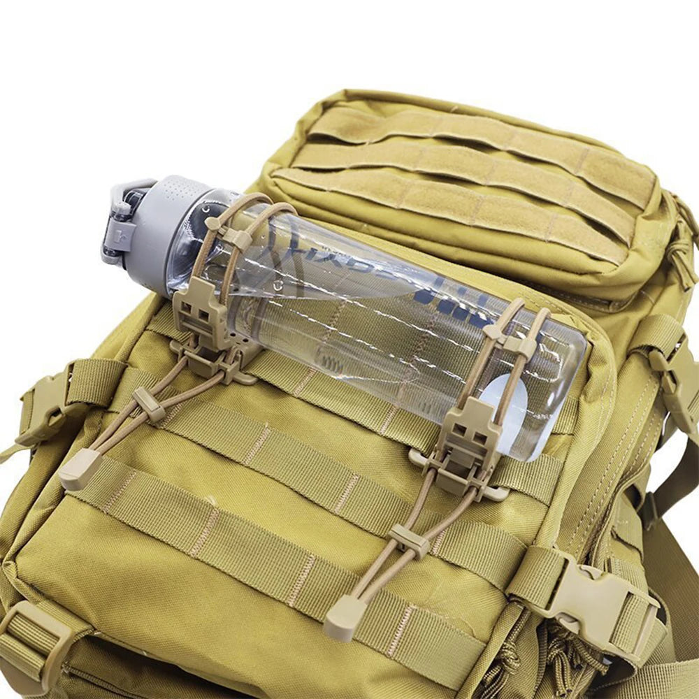 Tacticals Flashlight Clip Multifunction MOLLE Gear Organizer Flashlight Water Bottle Fixed Binding Clip Fastener for Backpack