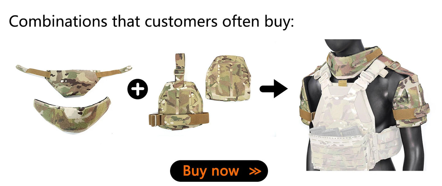 DMGear Tactical Vest Neck Guard Collar Protector Hunting Gear Tactical Airsoft Equipment Hunting Accessory for Jpc Avs Fcsk Cpc