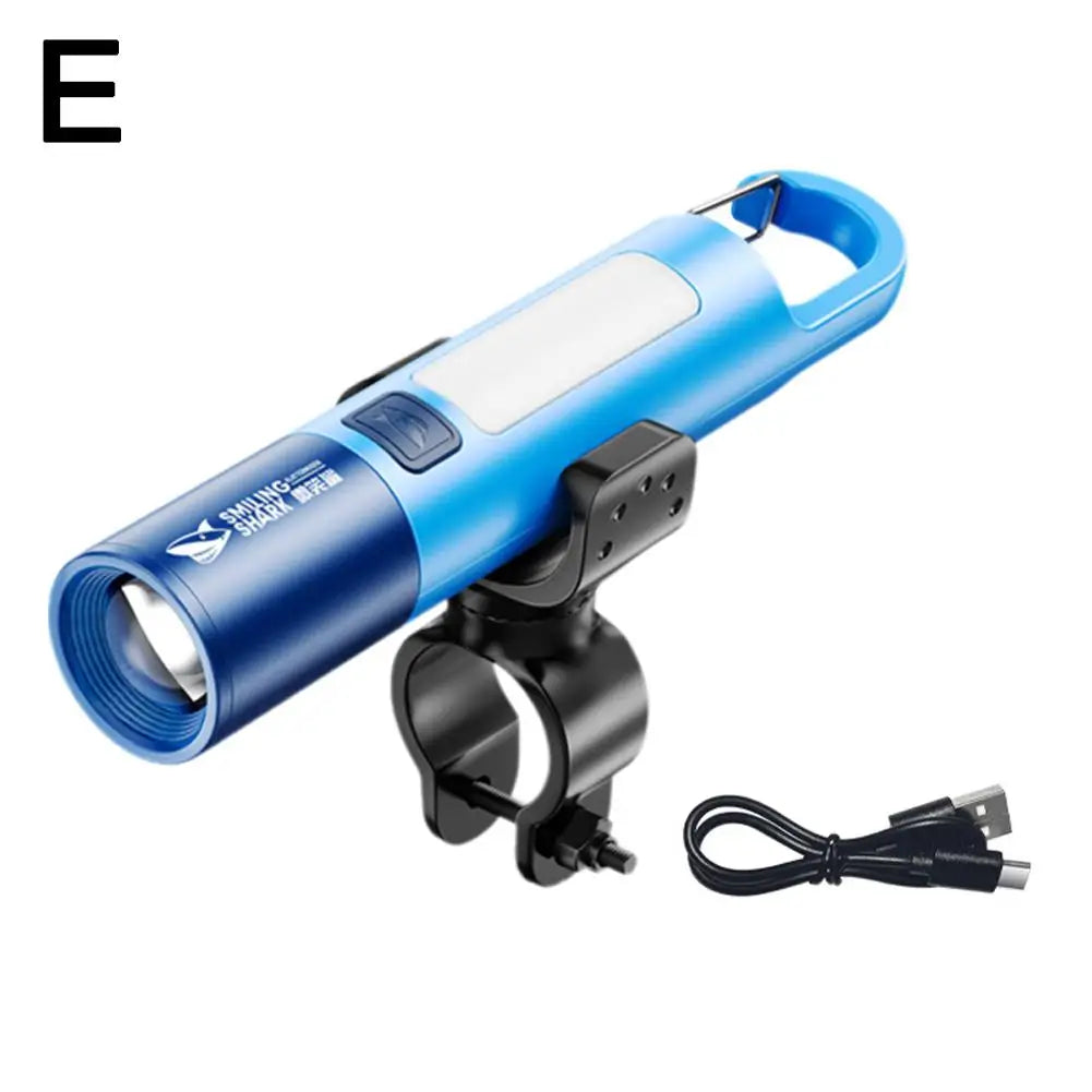 3-in-1 800 Lumen Bicycle Flashlight With Stand Usb Light Waterproof Super Zoom Cycling Rechargeable Led Bright W2c6