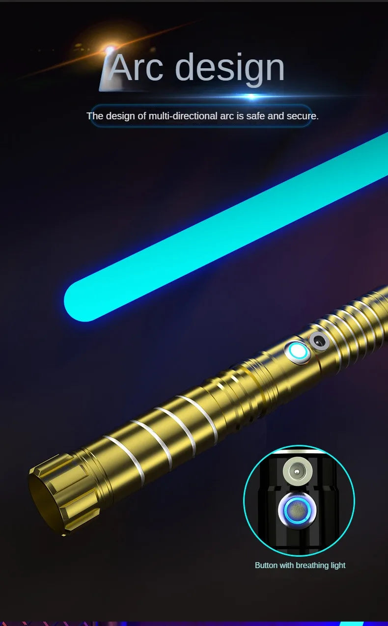 Lightsaber Metal Laser Sword Toys RGB Light Saber 7 Color Change Kids Soundfonts Force FX FOC Blaster Toys Jedi Laser Sword Gift