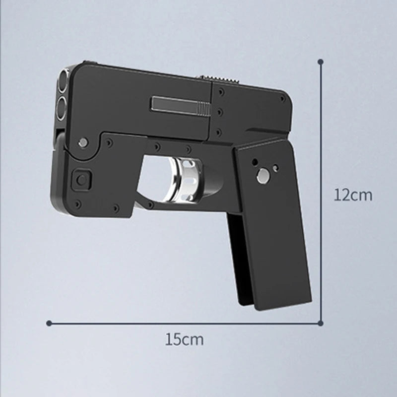 New Folding Mobile Phone Soft Bullet Gun Toy Children's Mobile Phone Deformation Toy Pistol with 2 Seed Bullets Children's Gift