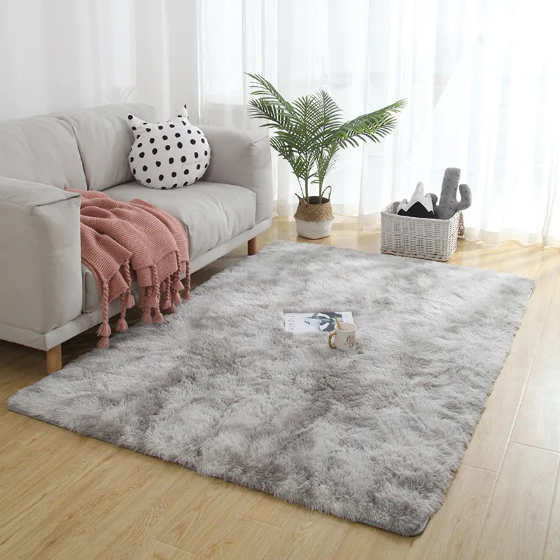 Plush Carpet Thick Bedroom Carpets Anti Slip Soft Rugs Large Rugs For Modern Living Room Long Hair Carpet Living Room Decoration