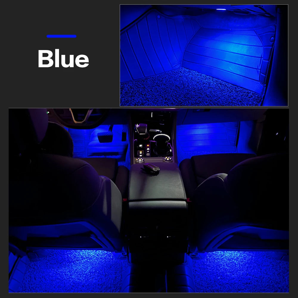 LED Car Footwell Light Bulb Interior Atmosphere Lamp Decorative Accessories For VW Tiguan MK1 MK2 2007- 2022 2021 2020 2019 2018