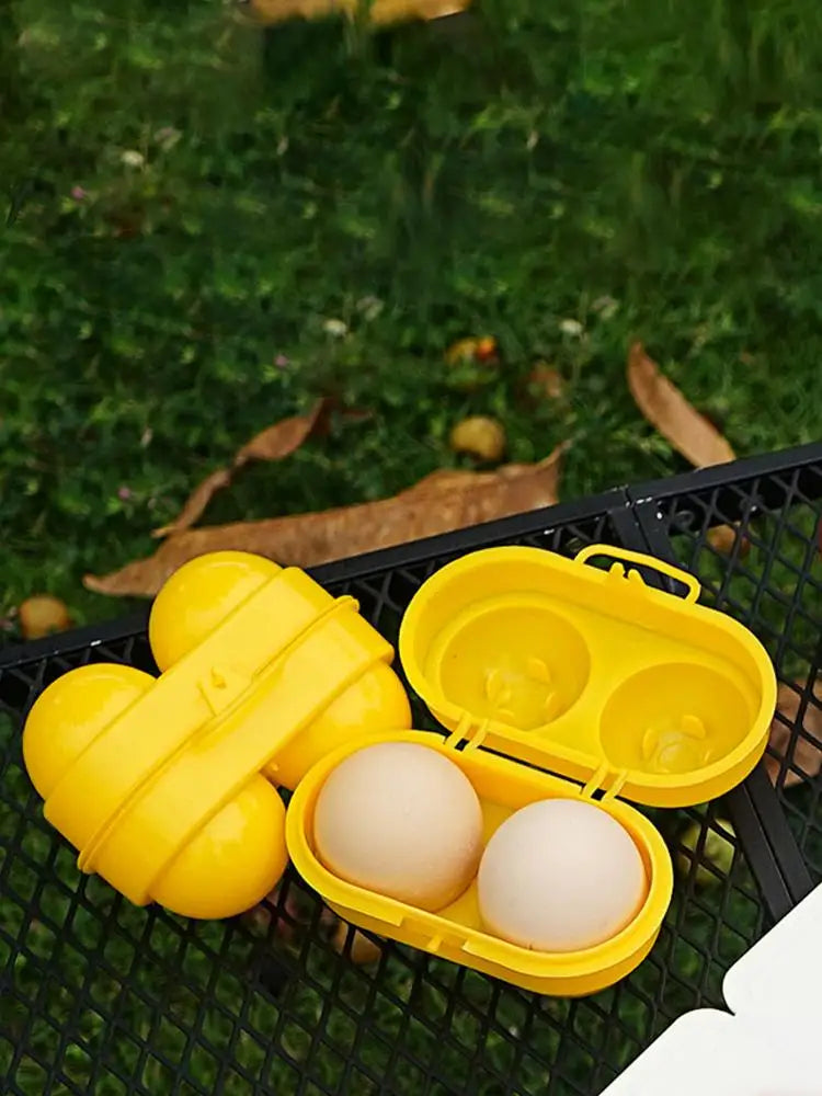 2 Grid Egg Storage Box Container Portable Plastic Egg Holder for Outdoor Camping Picnic Eggs Box Case Kitchen Organizer 202 S5G3