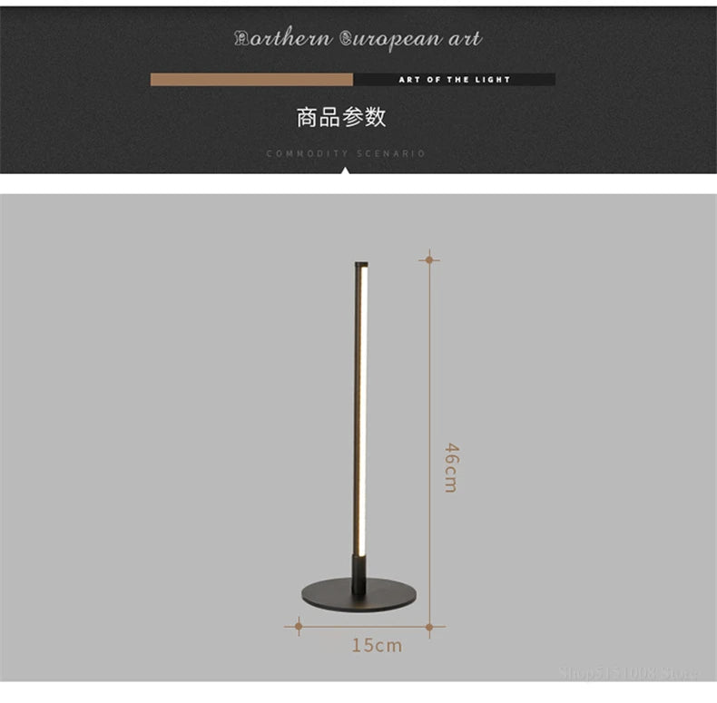 Minimalist Table lamp Bedroom Bedside Desk lamp Modern LED lights Simple Hotel lamps Homestay Night Light home lighting