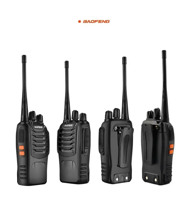 5-10km Talkie Long Range Two-way Radio ultra-long standby time Waterproof Walkie BF-888S UHF 400-470MHz 16CH VOX with Cha