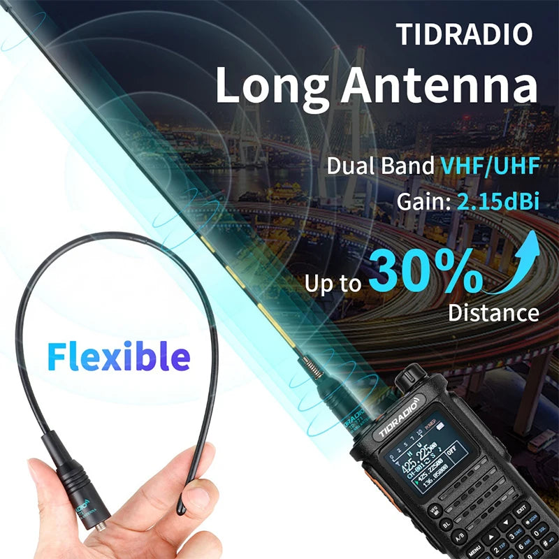 2nd Gen 2PCS TIDRADIO H8 10W Walkie Talkie Long Range Connection Wireless Programming Multi-Band Two Way Radio  Portable Set HAM