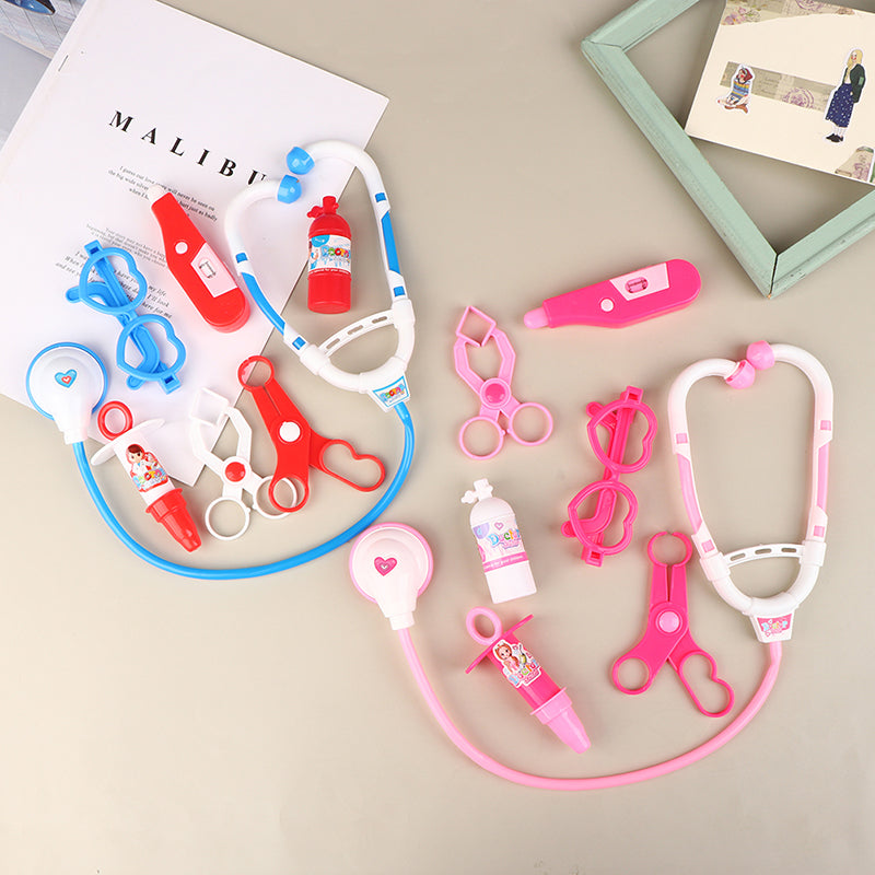 7Pcs Kids Play Doctor Game Early Educational Toys Pretend Doctors Kit Child Stethoscope Cosplay Toy